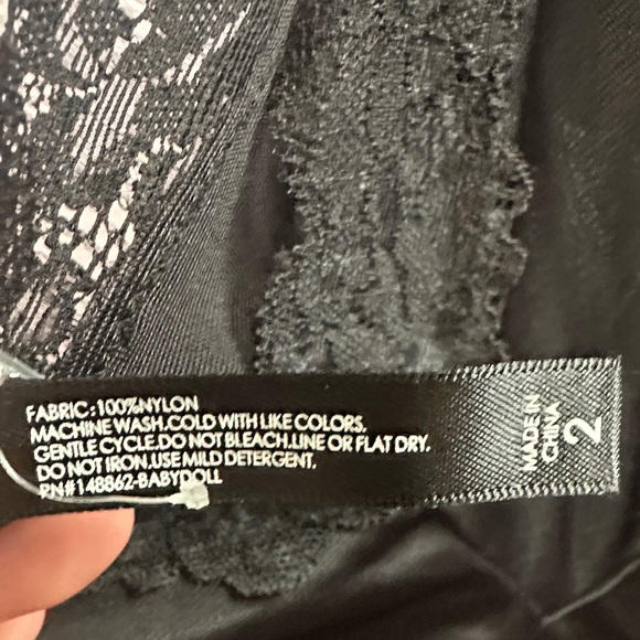 torrid Black Lace Trim Satin Slip - Picture 3 of 13